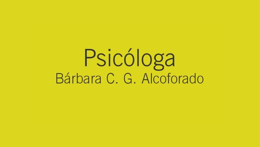 Psicóloga Bárbara C. G. Alcoforado